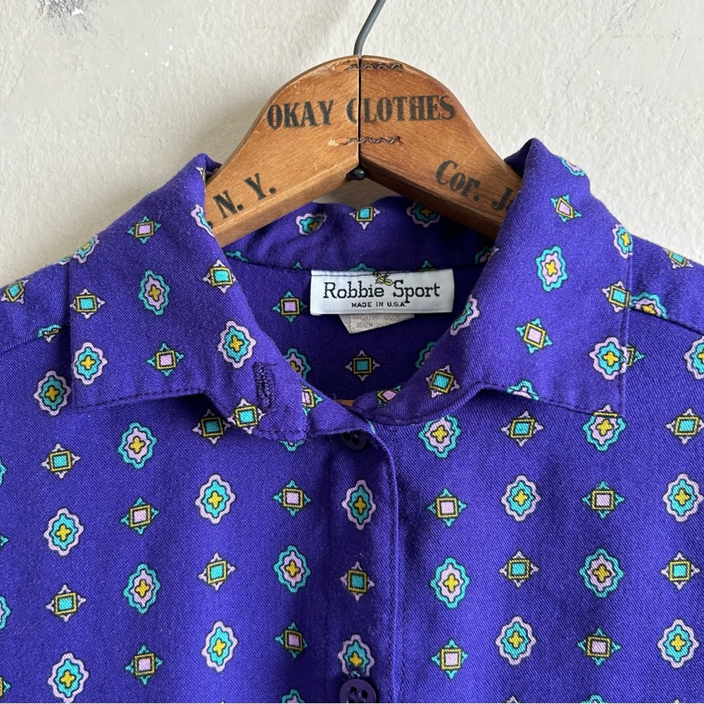 Vintage Patterned Flannel Button Down - image 3